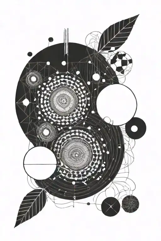 Dates Of Birth Hidden Within The Design Featuring Circles