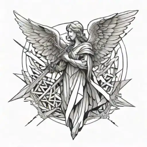 Angel Holding A Sword