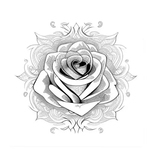 A Vibrant And Intricate Rose Bouquet With A Hidden Phoenix Nestled Among The Petals