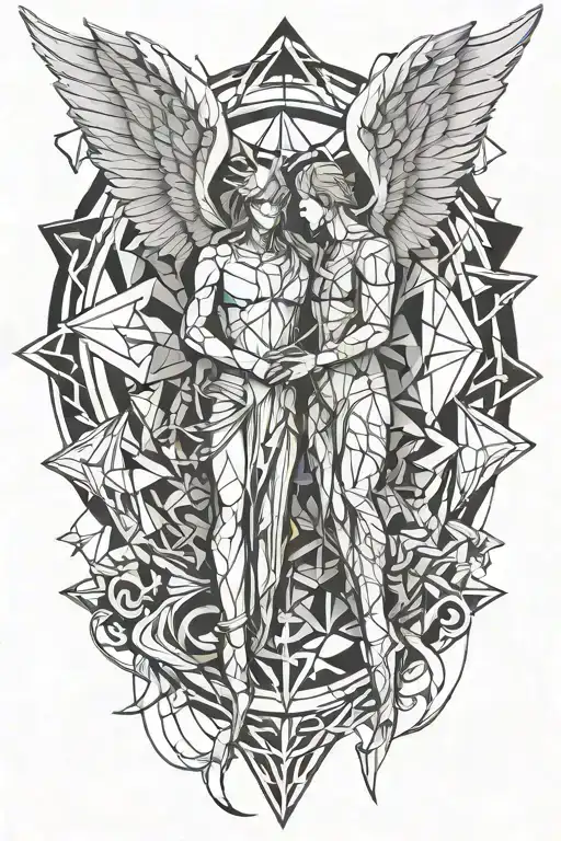 Angel And Demon In One Form