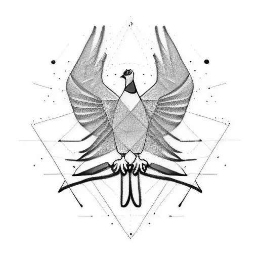 Egyptian Pidgeon With The Number 1966