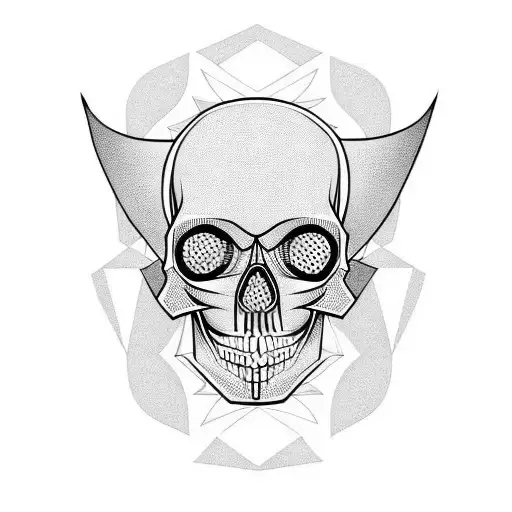 Skull With Geometric Shapes