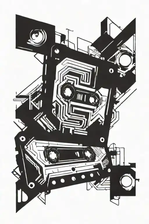 Cassette Tape Abstract