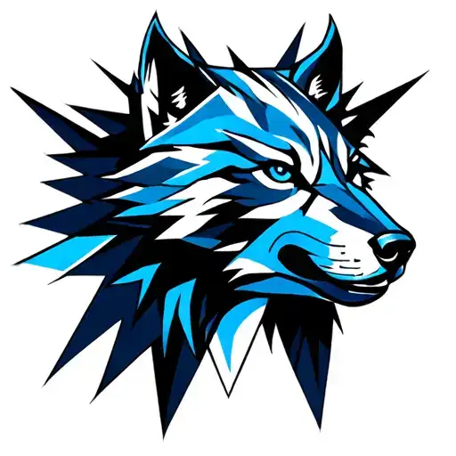 Knight And Blue Eye Wolf Howling