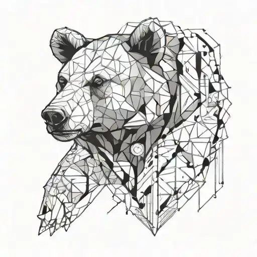 Bear Outline With Keys