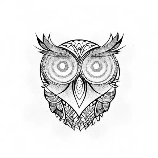 Flower Owl Tribal