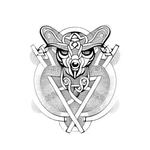 Virgo Symbol With Celtic Knots