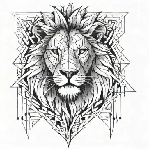 Journal Style Tattoo Featuring Lion
