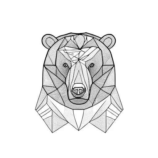 Bear With Mountains And Forest