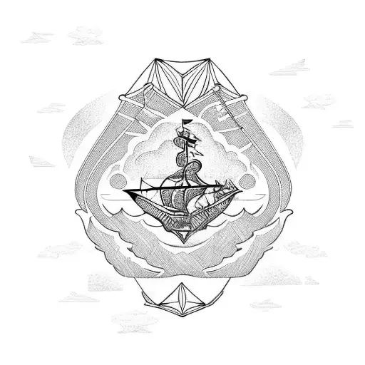 Freedom On The Sea And Golden Chest