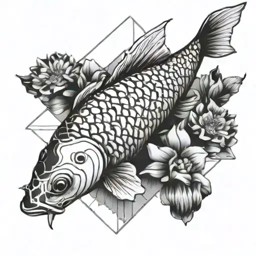 Woman Hand Holding Koi Fish