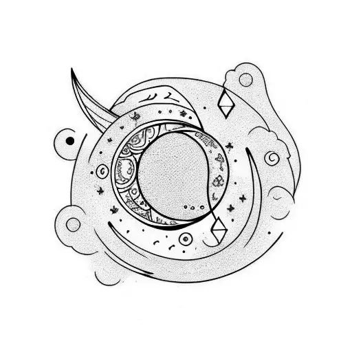 Egg And Crescent Moon