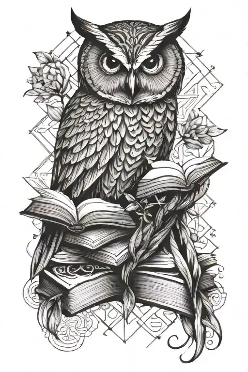 Owl And Book