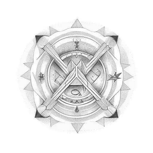 Semi Circle With Sic Parvis Magna Written On It