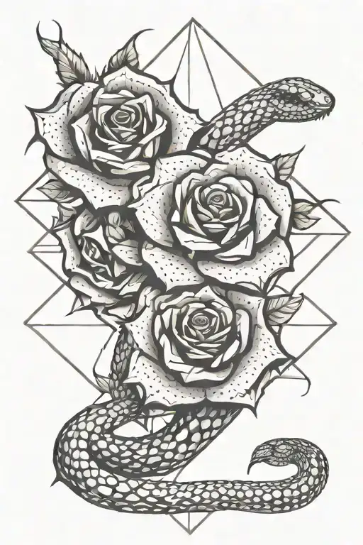 Spikes Snake And Rose Growing