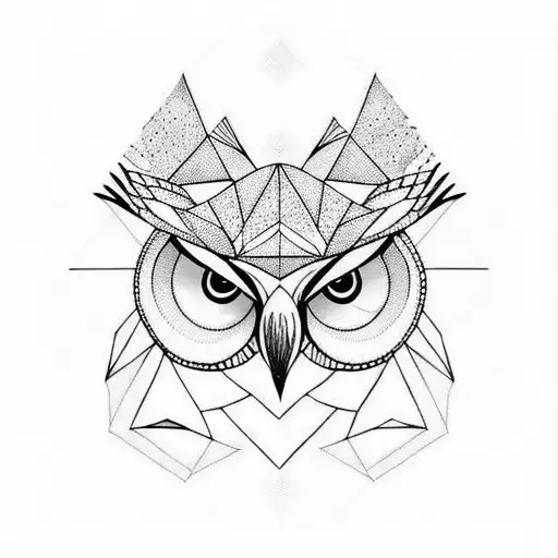 Owl With Geometric Patterns