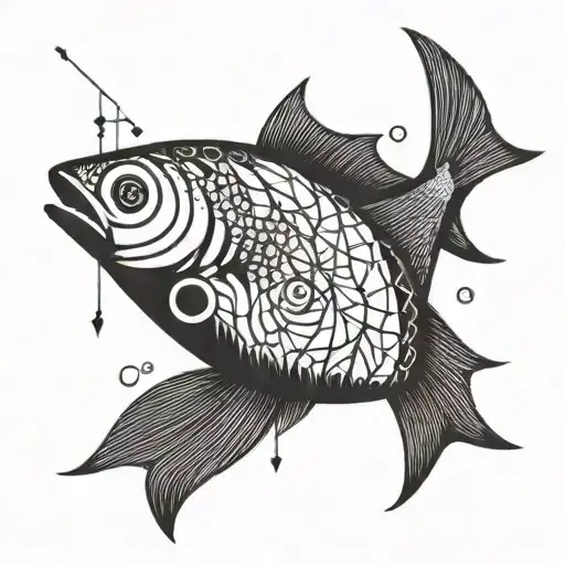 Secret Symbol And Small Fish With Lots Of Meaning