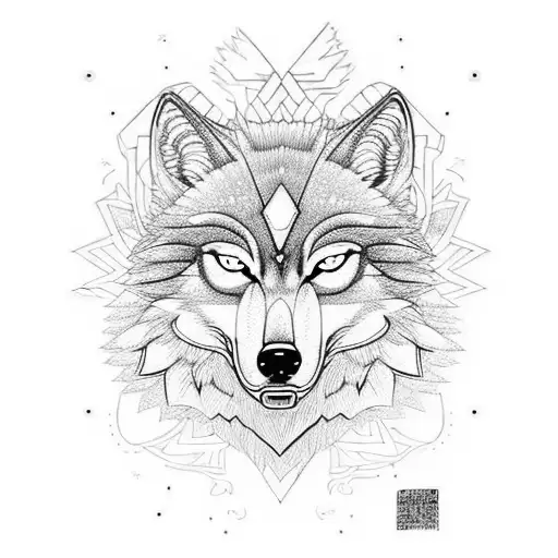 Angry Wolf With A Tokusa No Kandakara Symbol