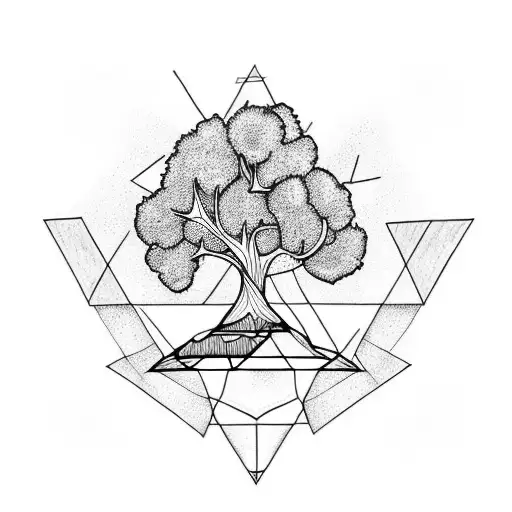 Triangle With Tree Inside