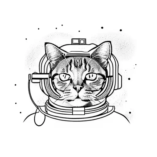 Cat In Space With Astronaut Suit