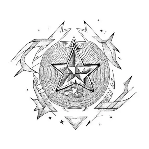 A Lone Star With Fire