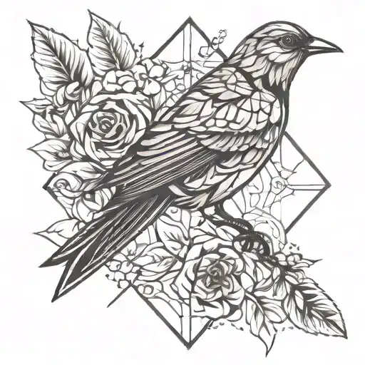 Bird And Flower