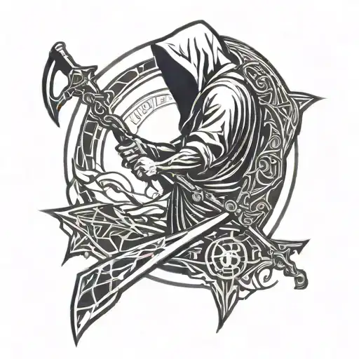 Reaper Holding A Scythe