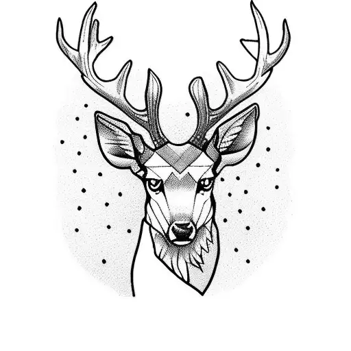 Stag's Head With Rose Above And Incorporate Anchors With Scottish Saltire Background