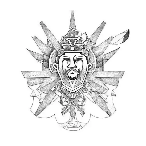 Create A Tattoo That Incorporates Elements Of Brazilian Culture And A Military Theme