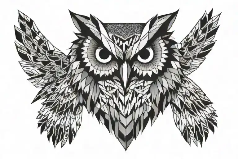 Owl On Right Arm Cuff