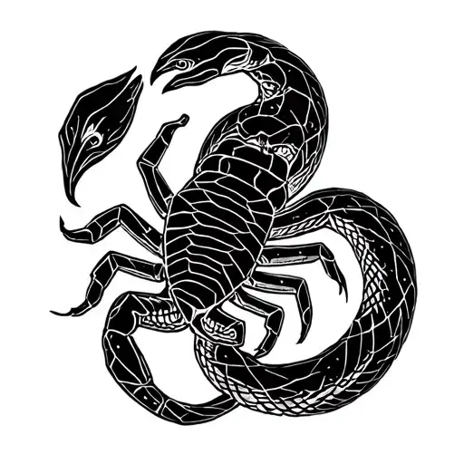 Scorpion Fighting With Snake