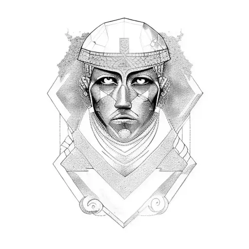 Marcus Arelius Broken Face With Gold Cracks