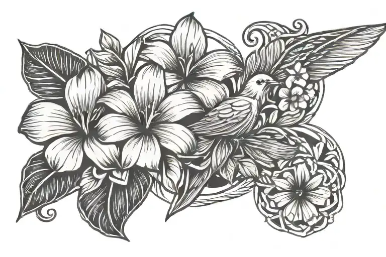 Tom Petty Logo Hawaiian With Flowers