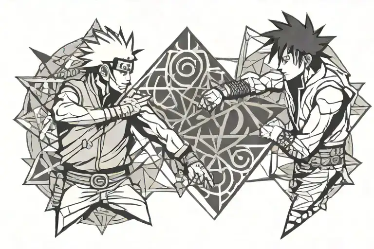 Naruto And Sasuke Fighting