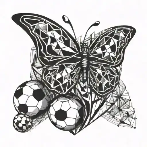 Butter Fly Heart Soccer Ball Babies