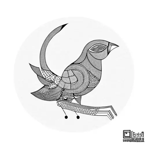 Greek Style Geometric Bird Free