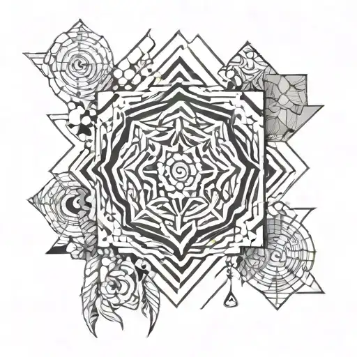 Water Strength And Calmness Sign Combined