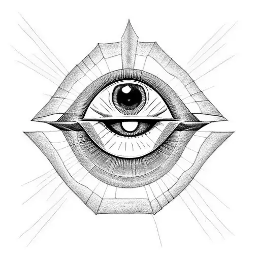 Illuminati Eye With Spider Legs