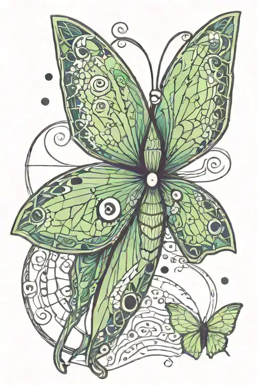 Willow Tree Luna Moth Cat Paw