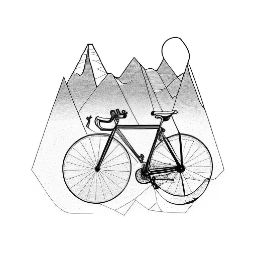 Road Bicycles And Mountain Include Compas Rose And Science