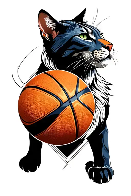 Nordic Lion Travel Basketball Cats Tatoo
