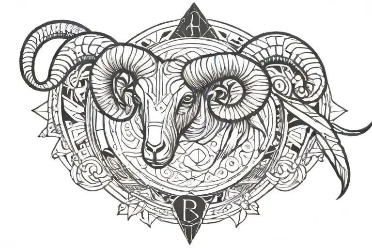 Aries Zodiac Sign With Faith Written