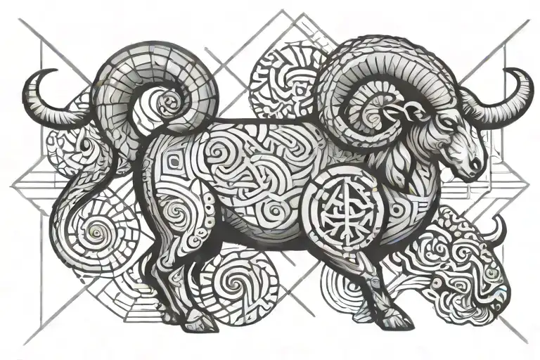 Aries Zodiac Sign With Faith Written