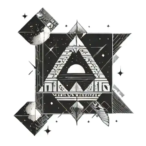 Egyptian Space With Moon