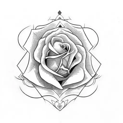 A Fine Line Skull And Roses Design