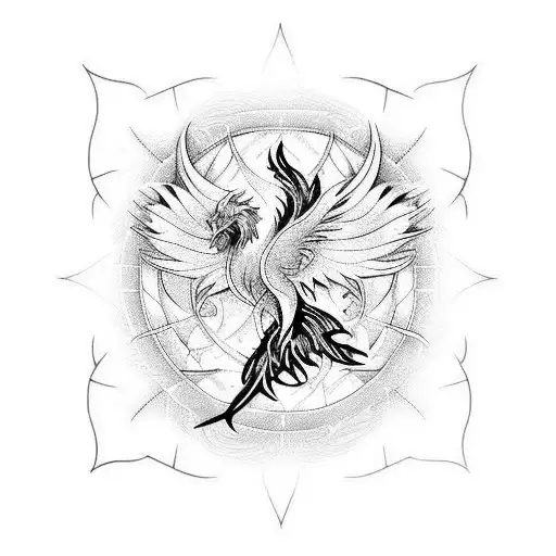 Flaming Phoenix Chest Design