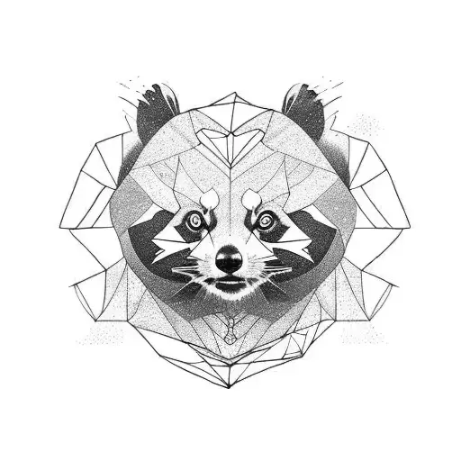 Geometric Red Panda