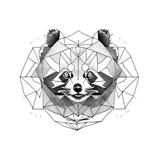 Geometric Red Panda