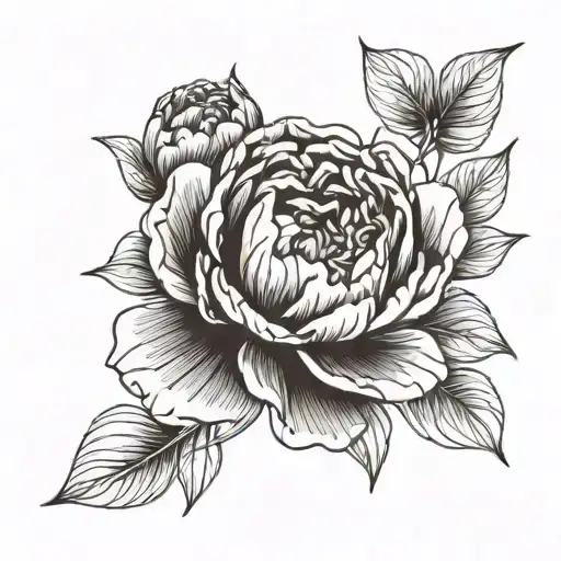 One Beautiful Peony Flowers