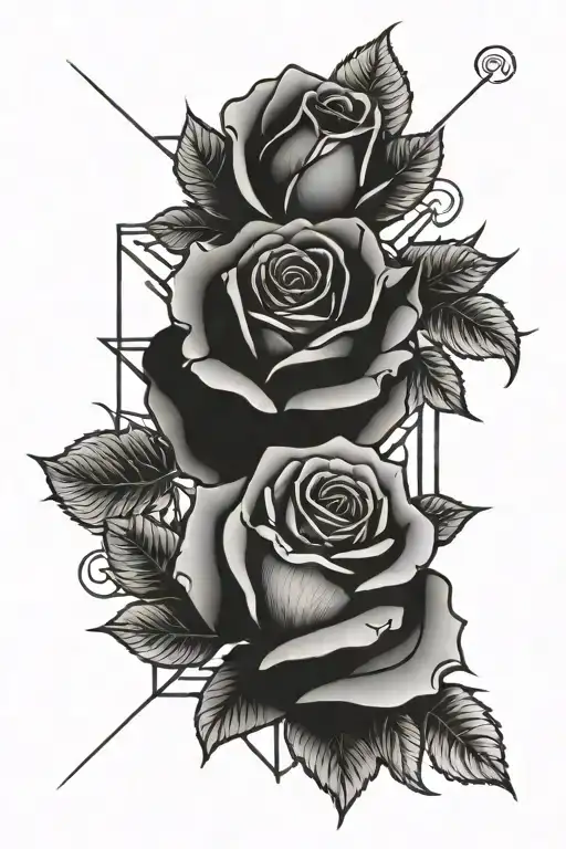 Rose And Crowns Symbolizing Royalty And Leadership